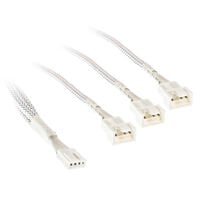 Kolink 1-3 PWM L&uuml;fter Splitterkabel - 35cm, geflochten, wei&szlig;