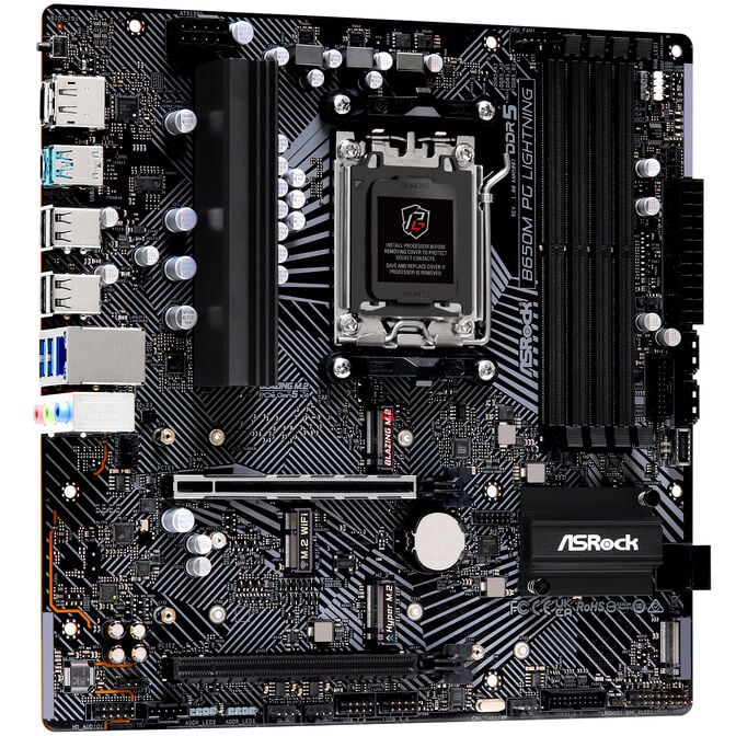 ASRock B650M PG Lightning, AMD B650 Motherboard - Socket AM5, DDR5 image number 1
