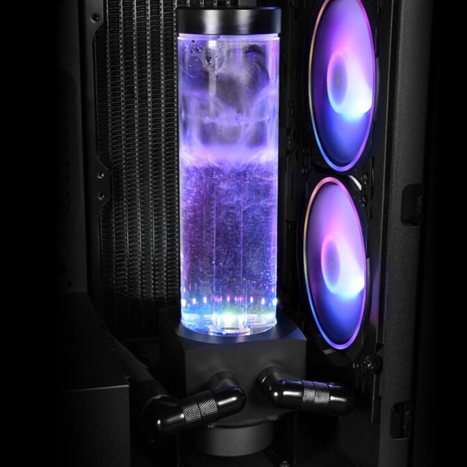 Alphacool Core 200 Aurora ARGB Ausgleichbeh&auml;lter, Acryl - schwarz image number 7