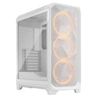 Fractal Design Meshify 3 RGB TG Clear PC Case, Mid Tower, E-ATX, - White