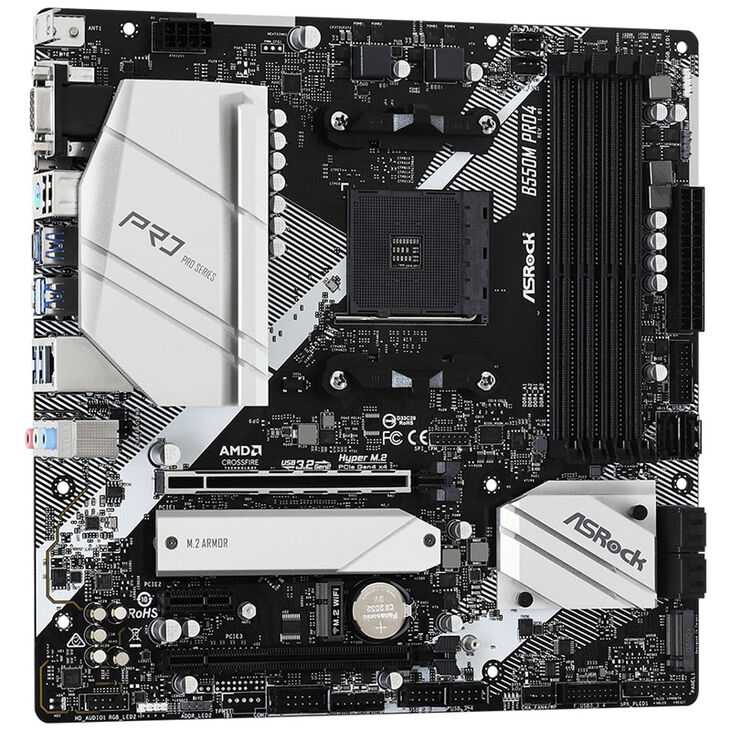 ASRock B550M Pro4, AMD B550 Mainboard - Sockel AM4 image number 1