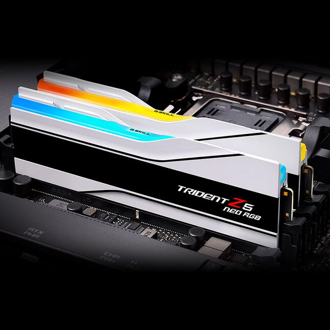 G.Skill Trident Z5 Neo RGB DDR5-6400 RAM, CL32, EXPO  - 48 GB Dual-Kit, white image number 2