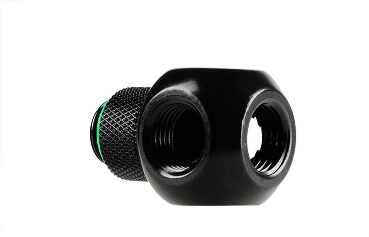 Bitspower Adapter Q-Splitter G1/4 Zoll AG auf 3x G1/4 Zoll IG - drehbar, schwarz matt image number 3