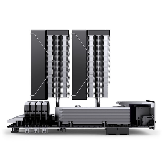 Jonsbo CA80 CPU Cooler, Dual-Tower, 2 x 120mm, PWM, RGB - black image number 14