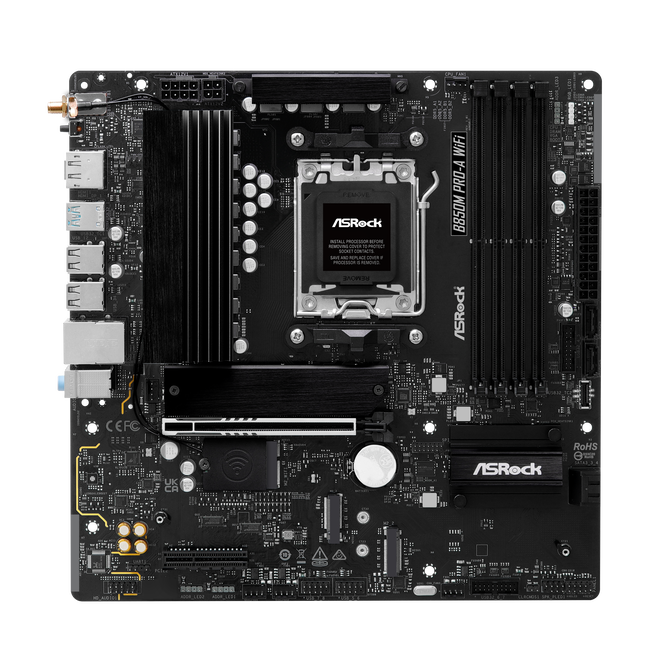 ASROCK B850M Pro-A WiFi motherboard, socket AM5, AMD B850, Micro-ATX, DDR5 image number 4