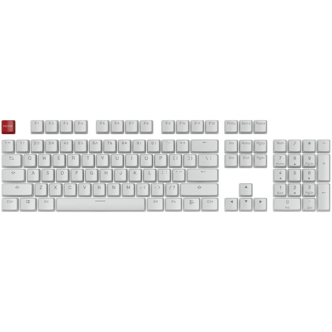 Glorious Aura Keycaps - 105 Keycaps, ANSI, US-Layout, wei&szlig; image number 1
