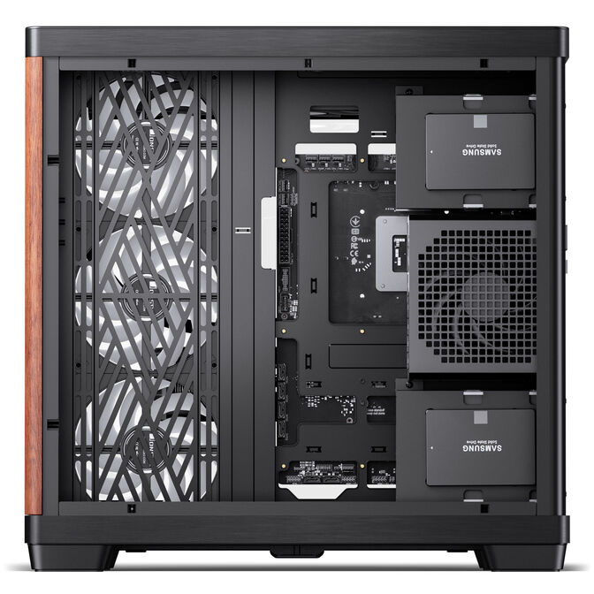 JONSBO TK‑4 Wood PC‑Geh&auml;use, Midi‑Tower, ATX, Tempered Glass - schwarz image number 11