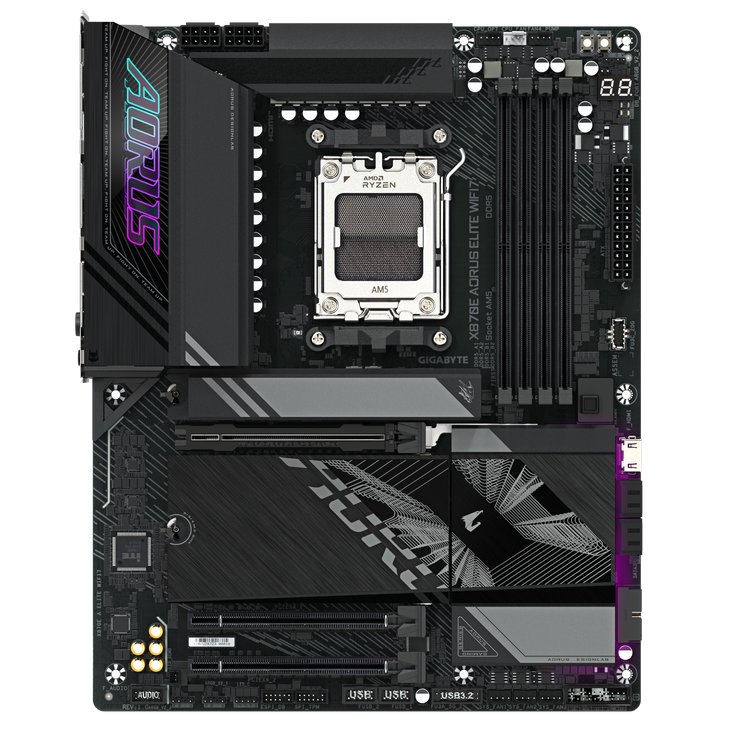 Gigabyte X870E A Elite WiFi7 Mainboard, Sockel AM5, AMD X870E, ATX, DDR5 image number 1