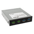 Akasa USB 3.1 Gen2 and Quick Charge Panel 3.5 inch - black image number null