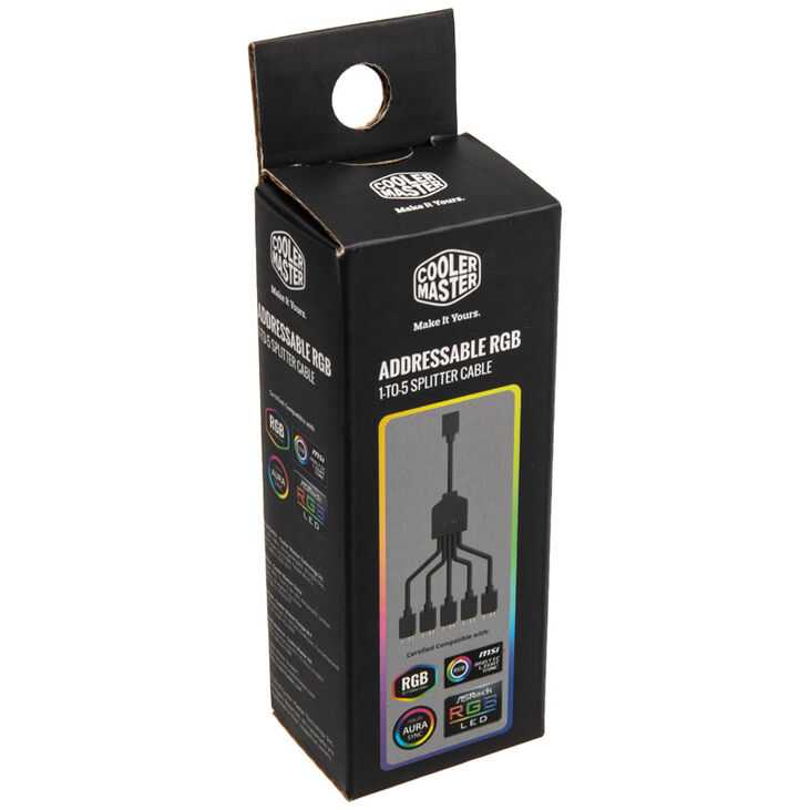 Cooler Master Addressable RGB Splitter Cable, 1 to 5 - black image number 4