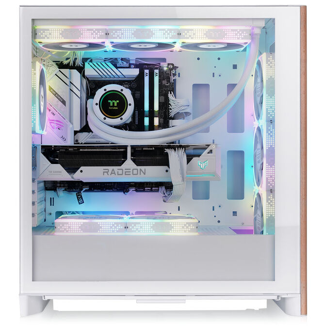 Thermaltake S370 WS PC Case, Mid-Tower, E-ATX, Tempered Glass - white image number 5
