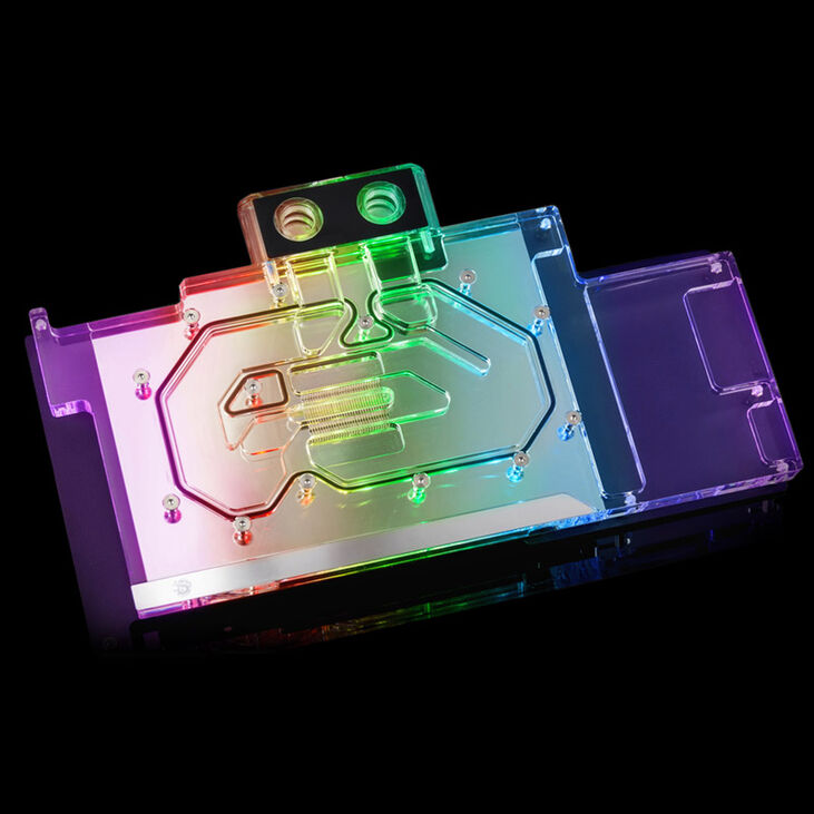 Bitspower Classic ASUS ROG Strix GeForce RTX 3080 GPU Wasserkühler - Nickel + Acryl image number 3