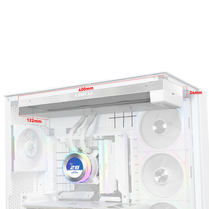Lian Li HYDROSHIFT II LCD-C 360 fanless ARGB AIO water cooling - white image number 2