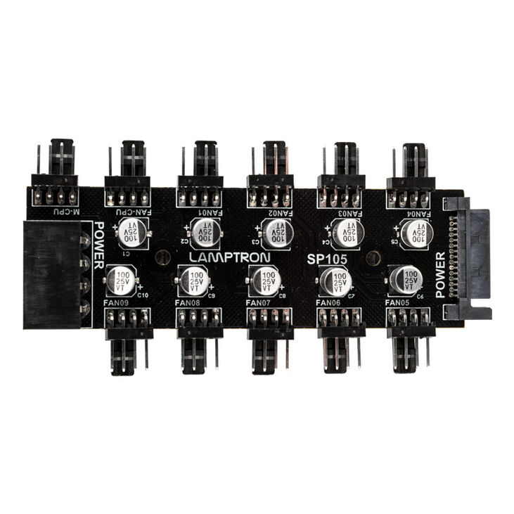 Lamptron SP105 10x PWM-Lüfter-Hub image number 1