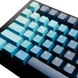 Glorious GPBT Gradient Keycaps, ANSI Layout (US), PBT, Dye-Sub - Celestial Ice image number null