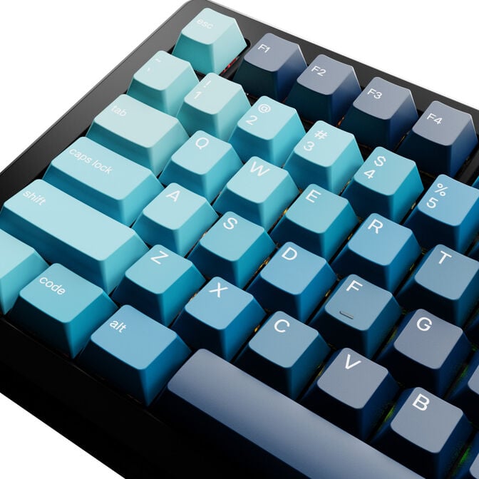 Glorious GPBT Gradient Keycaps, ANSI Layout (US), PBT, Dye-Sub - Celestial Ice image number 3
