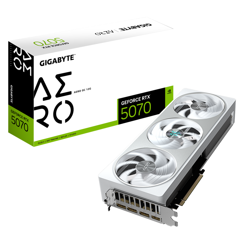 GIGABYTE GeForce RTX 5070 Aero OC 12G, 12288 MB GDDR7