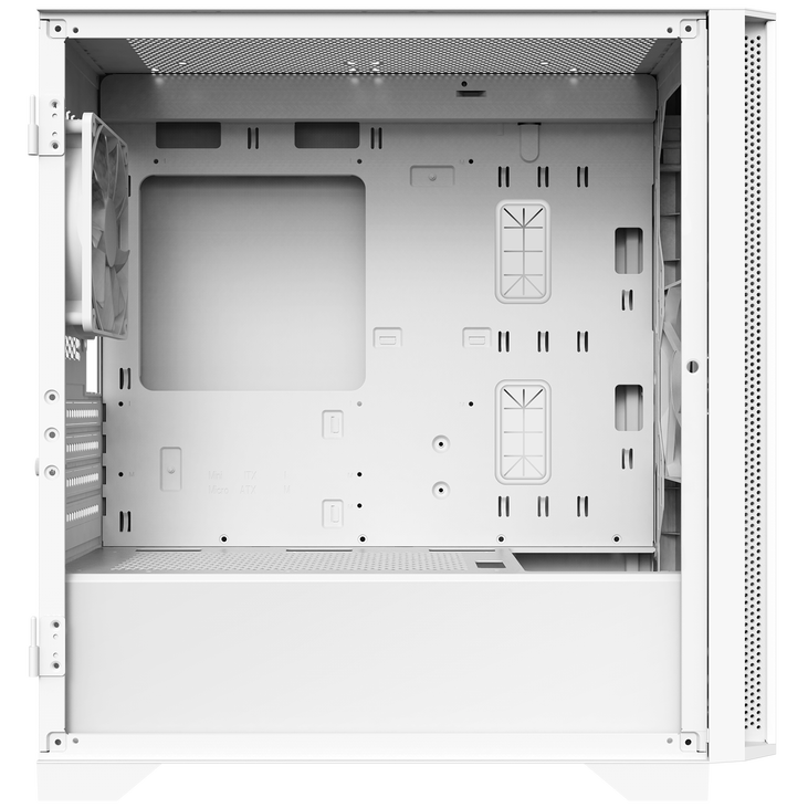 Montech AIR 100 LITE PC Case, Mid Tower, Micro-ATX, Tempered Glass - white image number 1