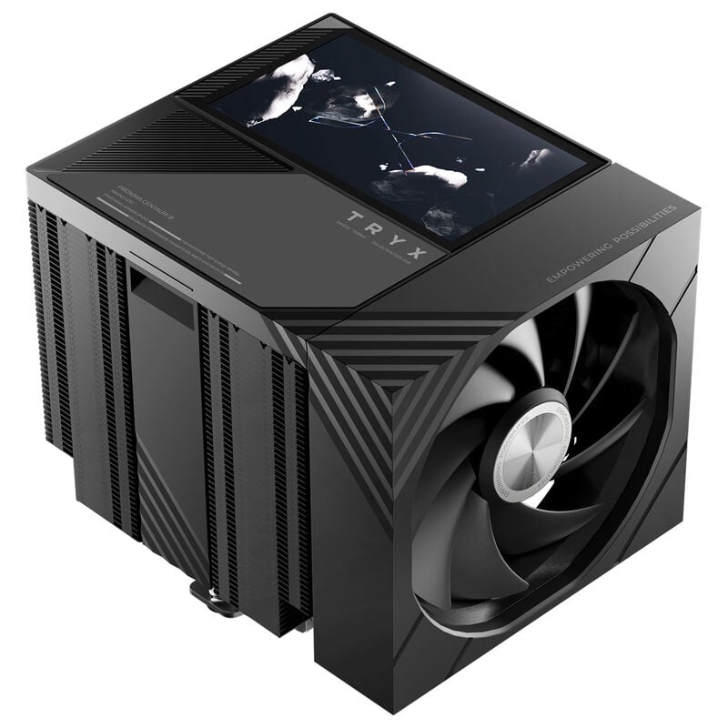 TRYX TURRIS T620 CPU-Luftkühler, Dual-Tower, Mit 5-Zoll-Display - 120mm, Schwarz