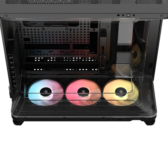 Corsair AIR 5400 RS-R ARGB PC Case, Mid Tower, Tempered Glass, RGB - includes 3x 120mm Fans, black image number 11