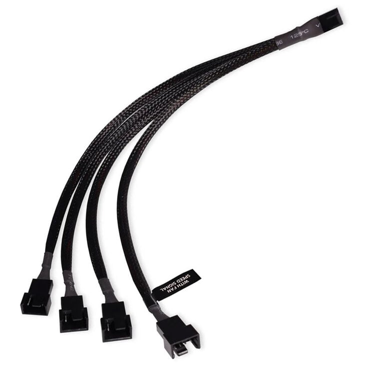 Alphacool Y-Splitter 4-Pin auf 4x 4-Pin PWM 30cm - schwarz image number 0