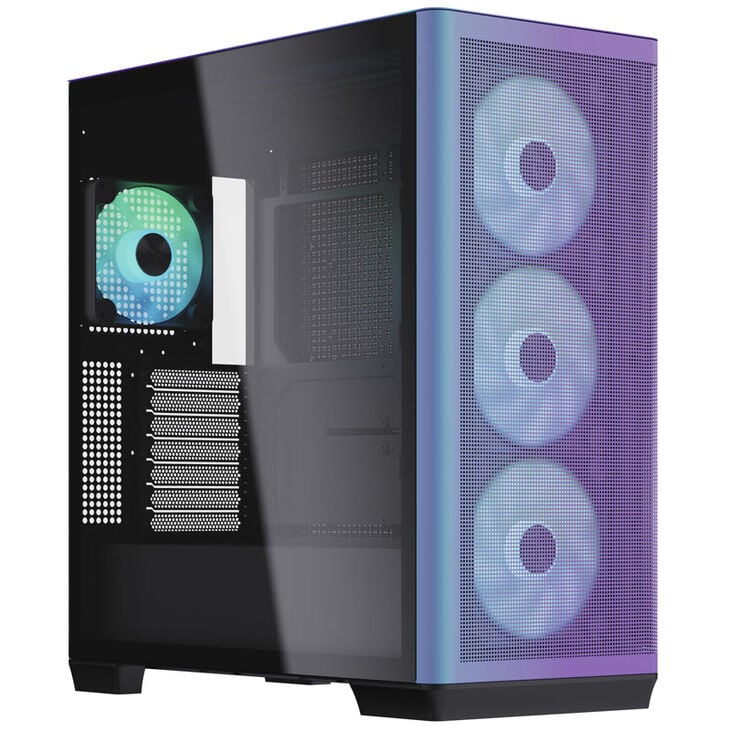 APNX C1 Midi-Tower ATX-Gehäuse, Tempered Glass - ChromaFlair image number 0