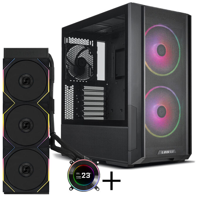Lian Li LANCOOL 216 PC Case Bundle + HYDROSHIFT II LCD-C 360TL AiO - black image number 0