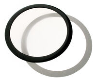 DEMCiflex Staubfilter 225mm, rund - schwarz/wei&szlig;