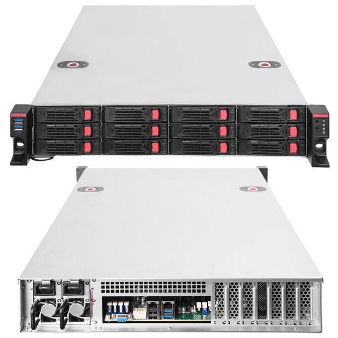 SilverStone RM22-312 Rackmount Server Geh&auml;use, 2U, E-ATX - schwarz image number 3