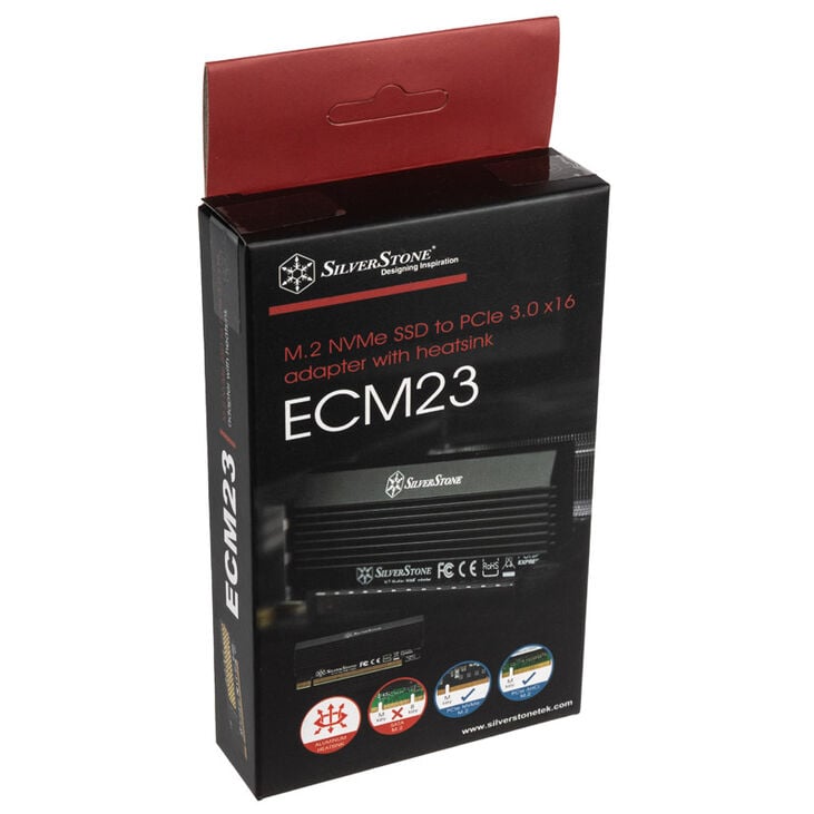 SilverStone SST-ECM23, PCI-E x4 zu M.2 Adapter mit Kühler image number 4