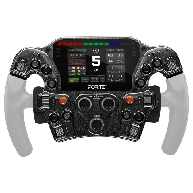Asetek SimSports Forte Formula Pro Button Box, 4,3 Zoll LCD, aRGB - schwarz image number 0