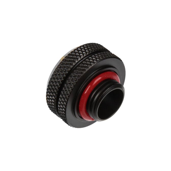 Bitspower Multi-Link Adapter Connection straight G1/4 inch female thread to 16mm OD hard tube - carbon black image number 1