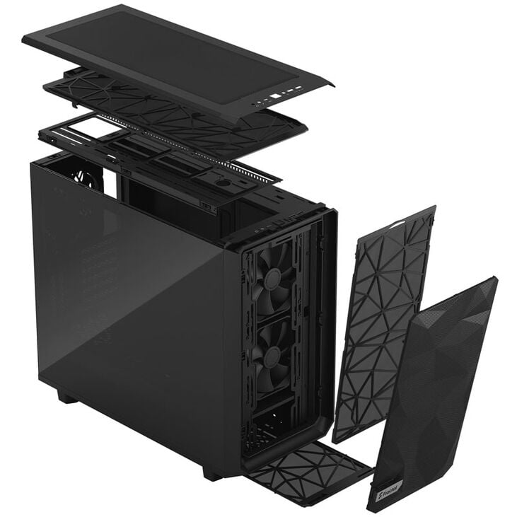 Fractal Design Meshify 2 Black TG Dark Tint Midi-Tower, Tempered Glass. schwarz image number 1