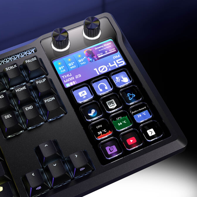 CORSAIR Galleon 100 SD Gaming-Tastatur, Full-Size, integriertes Stream Deck, Hot-Swap, DE - schwarz image number 23