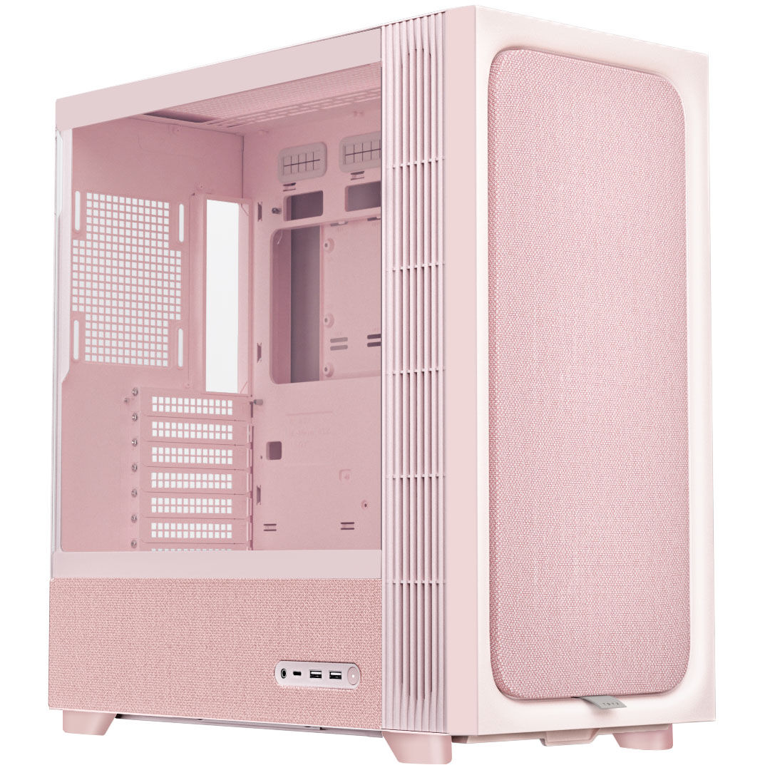 TRYX FLOVA F50 PC-Geh&auml;use, Midi-Tower, ATX, Tempered Glass - pink