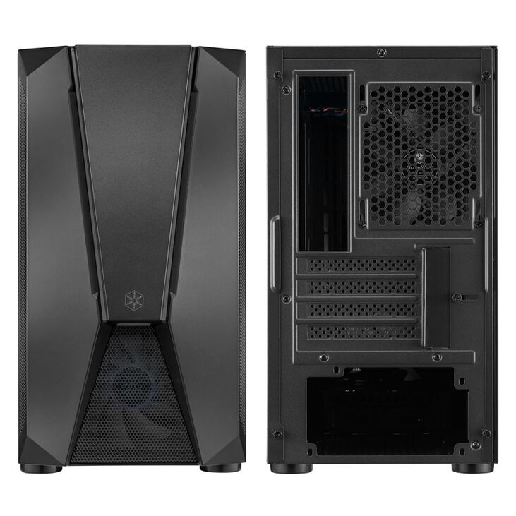 SilverStone Fara V1M Pro Micro-ATX Gehäuse, ARGB, Tempered Glass - schwarz image number 2