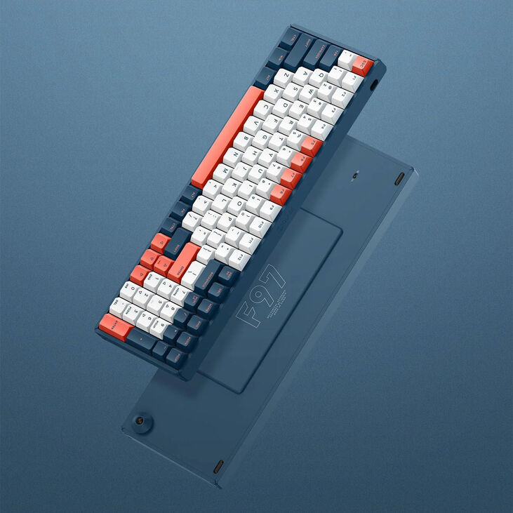 IQUNIX F97 Coral Sea Wireless Gaming Keyboard, RGB - MX-Silent-Red (US) image number 4