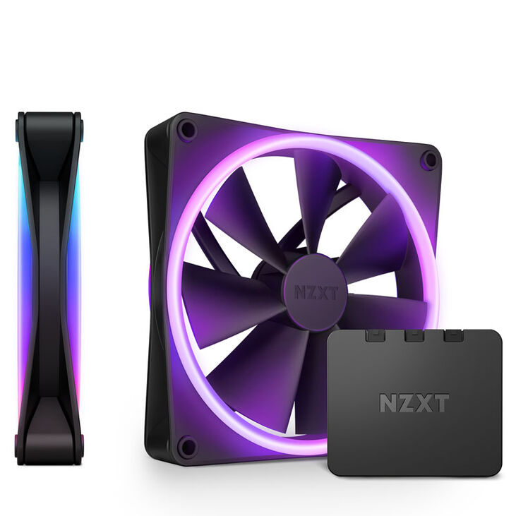 NZXT F140 RGB DUO, PWM, 140mm, 2-pack - black image number 0