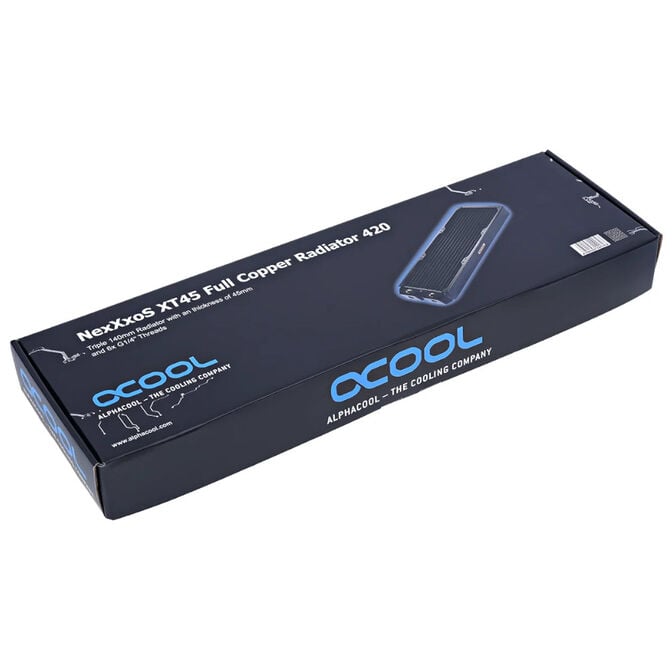 Alphacool NexXxoS XT45 Full Copper Radiator &ndash; 420mm, black image number 2