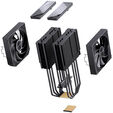 Jonsbo CA90 CPU-K&uuml;hler, Dual-Tower, 1 x 130mm / 1 x 120mm, PWM, ARGB - schwarz image number null