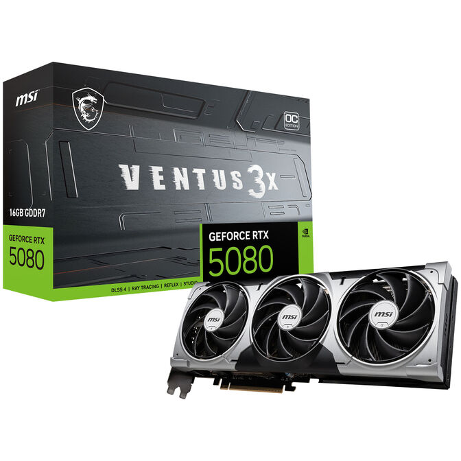 MSI GeForce RTX 5080 16G Ventus 3X OC, 16384 MB GDDR7 image number 0