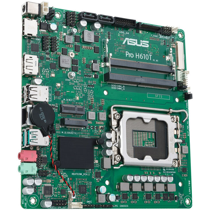 ASUS Pro H610T-CSM, Intel H610 motherboard, LGA1700 socket, DDR5 image number 4