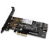 AXAGON PCEM2-D PCIe 3.0 adapter, 1x M.2 NVMe, 1x M.2 SATA, up to 22110 - passive cooling image number null