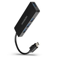 AXAGON HUE-G1C Superspeed USB-C Slim Hub, 4x USB 3.0 - 14cm, black