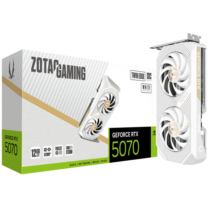 ZOTAC GAMING GeForce RTX 5070 Twin Edge OC White Edition, 12288 MB GDDR7 image number 0