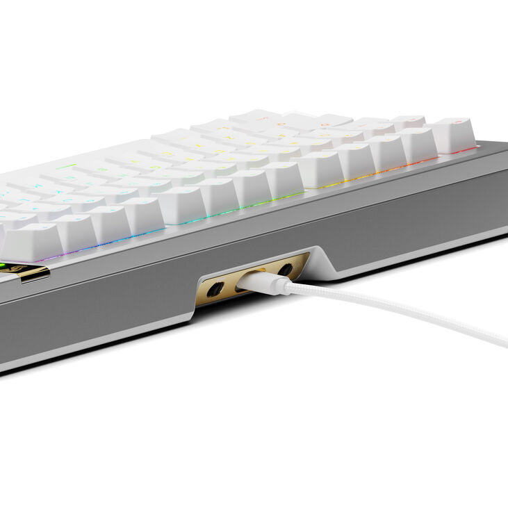 Glorious GMMK 3 Pro HE 75 % Custom Gaming-Tastatur - Pre-Built, ANSI (US), Fox HE Switches, silber image number 3