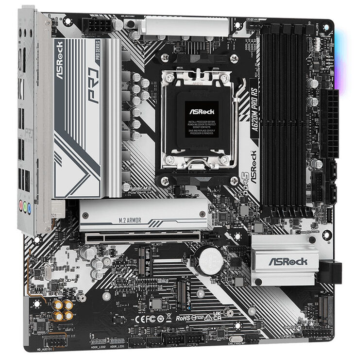 ASRock A620M Pro RS, AMD A620 Mainboard - Sockel AM5, DDR5 image number 1