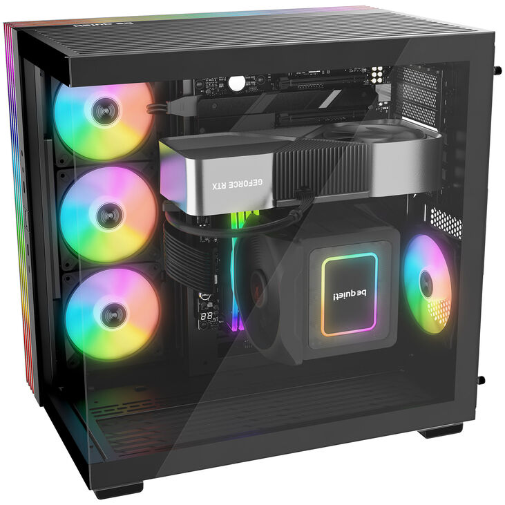 be quiet! Light Base 600 DX Midi-Tower, Tempered Glass, ARGB - schwarz image number 2