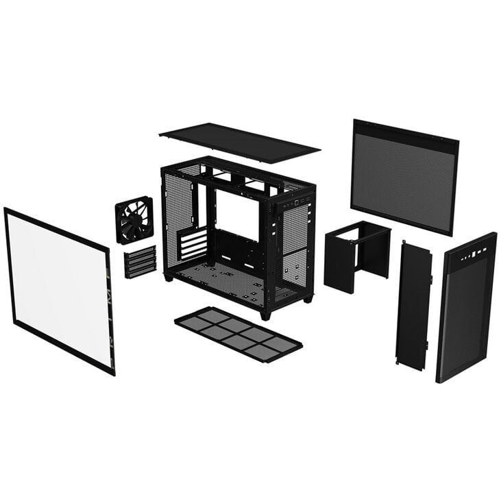 ASUS Prime AP201 Micro-ATX Gehäuse, Tempered Glass - schwarz image number 9