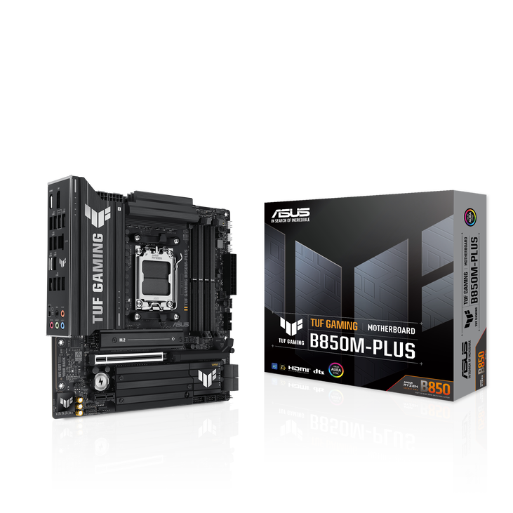 ASUS TUF Gaming B850M-Plus motherboard, Socket AM5, AMD B850, Micro-ATX, DDR5 image number 0
